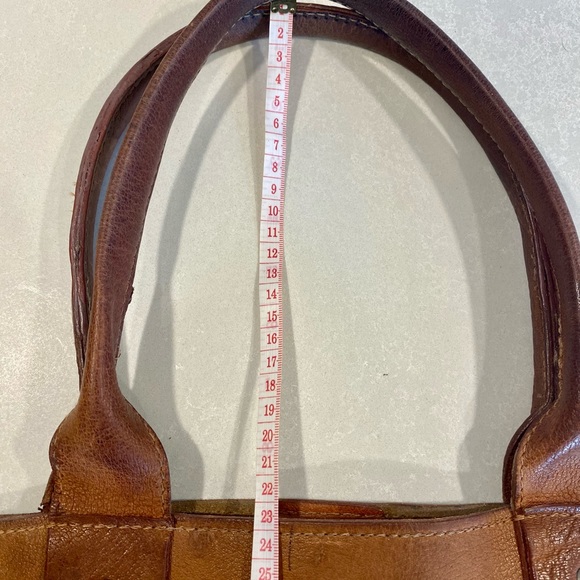 Elk large brown leather shoulder bag. - Picture 11 of 12